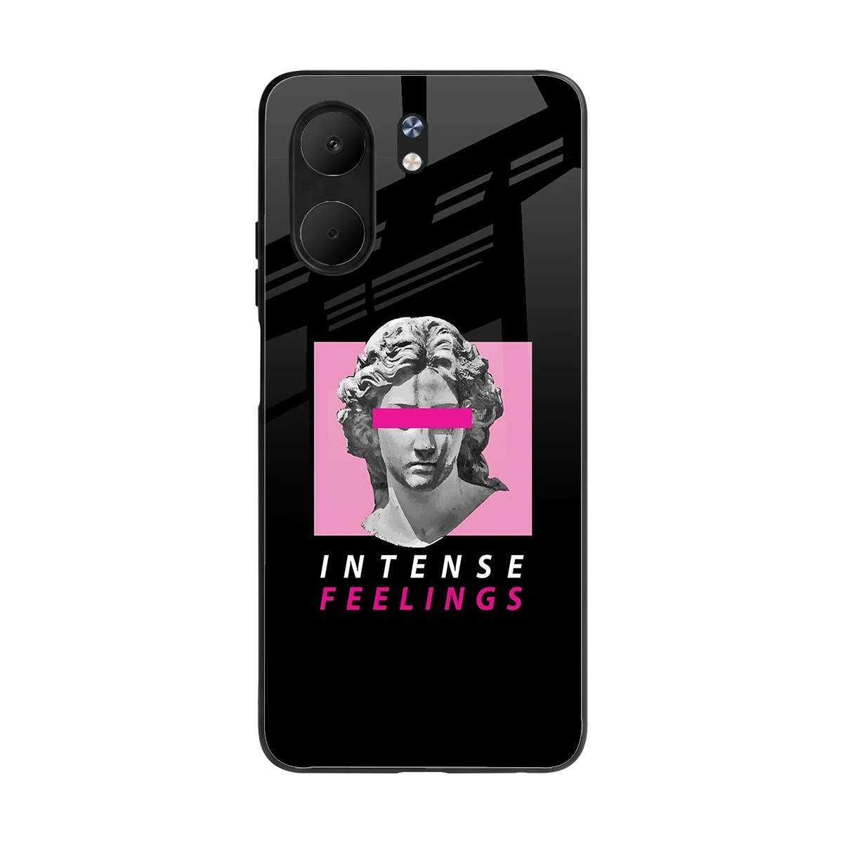Intense Feelings back phone cover | glass case for oppo a5x 5g
