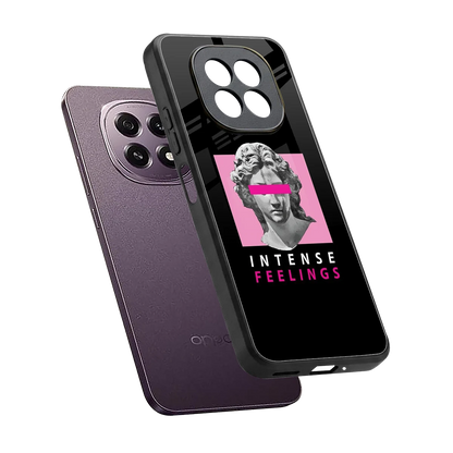 Intense Feelings sleek oppo f29 5g cover with tempered glass back and TPU edges