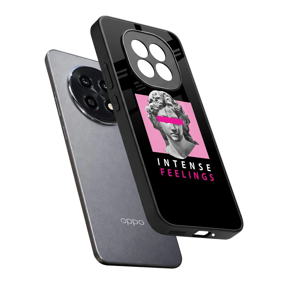 Intense Feelings sleek oppo f29 pro 5g cover with tempered glass back and TPU edges