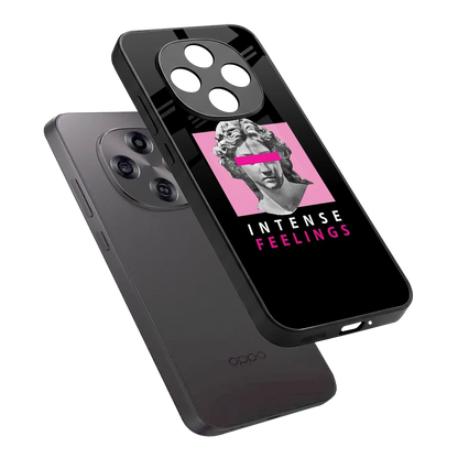 Intense Feelings sleek oppo f31 pro 5g cover with tempered glass back and TPU edges