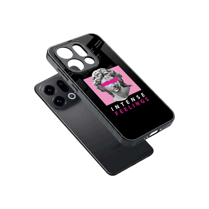 Intense Feelings sleek oppo find x9 cover with tempered glass back and TPU edges