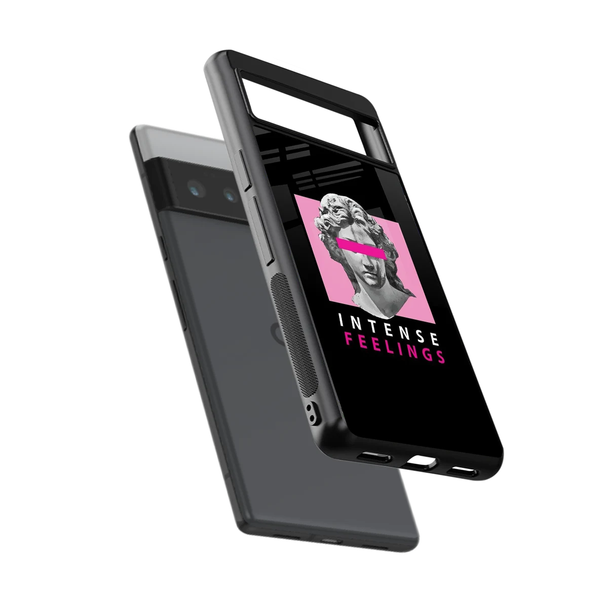 Intense Feelings sleek google pixel 6 pro cover with tempered glass back and TPU edges