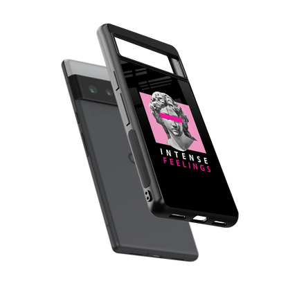 Intense Feelings sleek google pixel 6 pro cover with tempered glass back and TPU edges