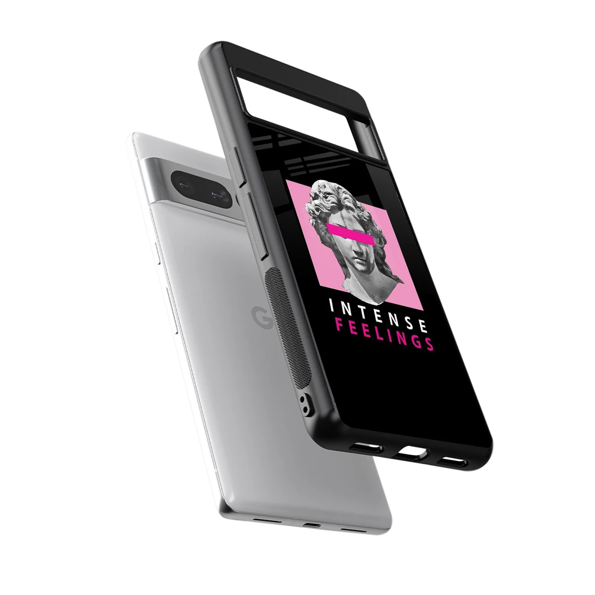 Intense Feelings sleek google pixel 7 pro cover with tempered glass back and TPU edges