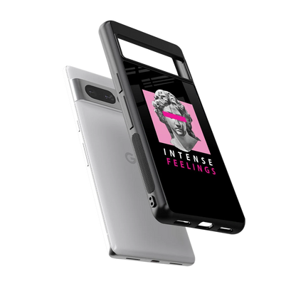 Intense Feelings sleek google pixel 7 pro cover with tempered glass back and TPU edges