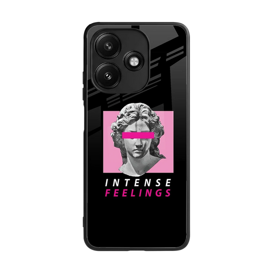 Intense Feelings back phone cover | glass case for redmi 12 5g