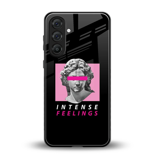 Intense Feelings back phone cover | glass case for samsung galaxy m35 5g