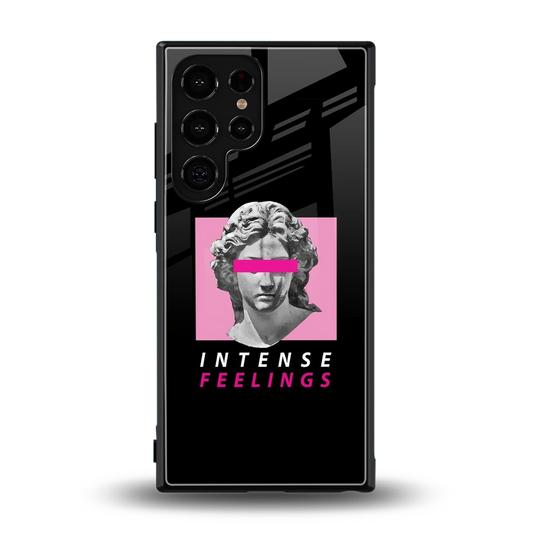 Intense Feelings back phone cover | glass case for samsung galaxy s24 ultra