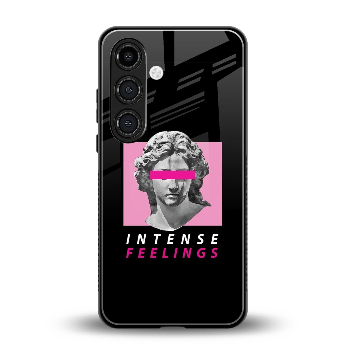 Intense Feelings back phone cover | glass case for samsung galaxy s23 fe