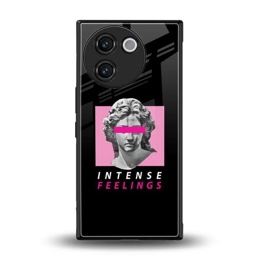 Intense Feelings back phone cover | glass case for vivo v30e