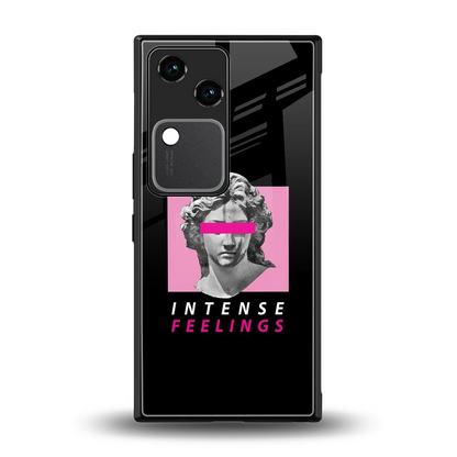 Intense Feelings back phone cover | glass case for vivo v30