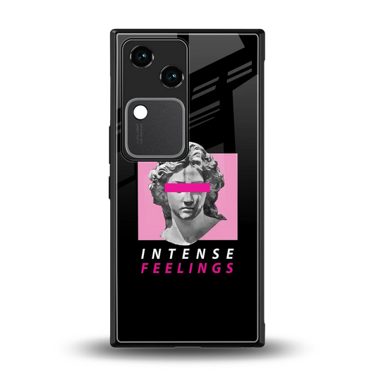 Intense Feelings back phone cover | glass case for vivo v30