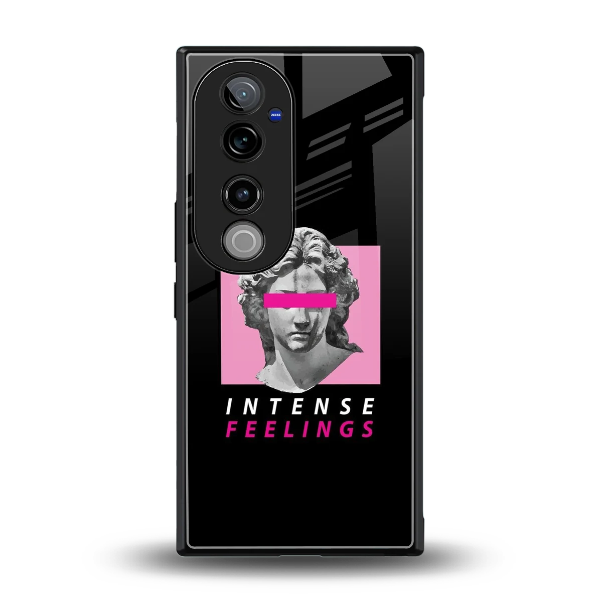 Intense Feelings back phone cover | glass case for vivo v40 pro