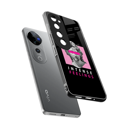 Intense Feelings sleek vivo v40 pro cover with tempered glass back and TPU edges
