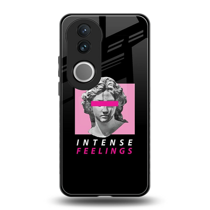 Intense Feelings back phone cover | glass case for vivo v50