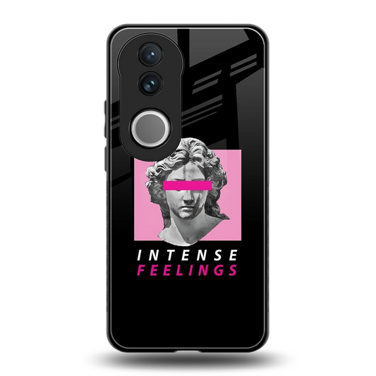 Intense Feelings back phone cover | glass case for vivo v50