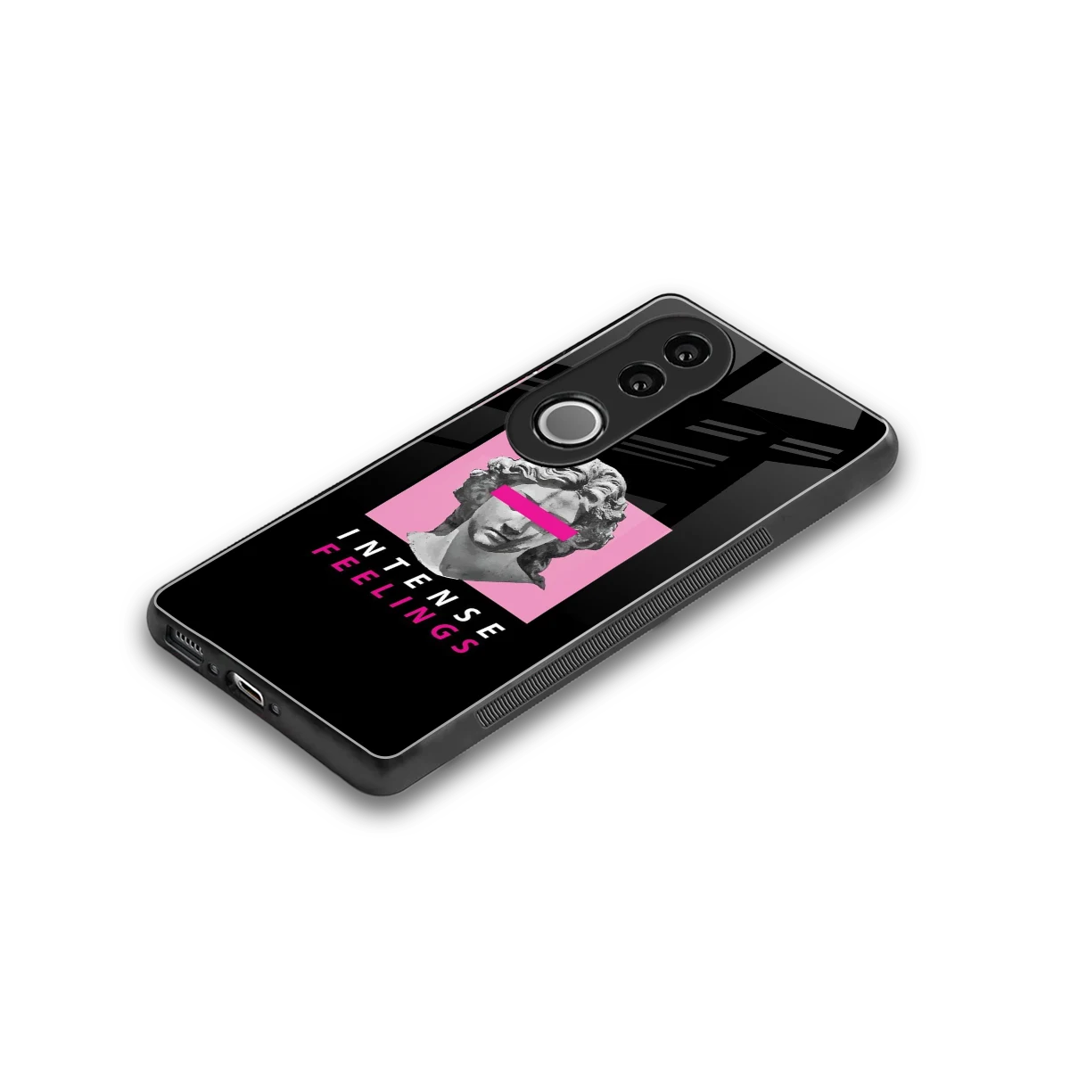 Intense Feelings stylish phone case for vivo v50 | glossy glass and slim fit