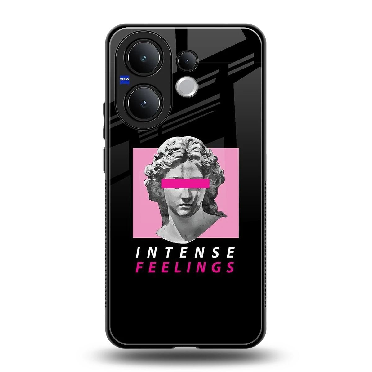 Intense Feelings back phone cover | glass case for vivo v60