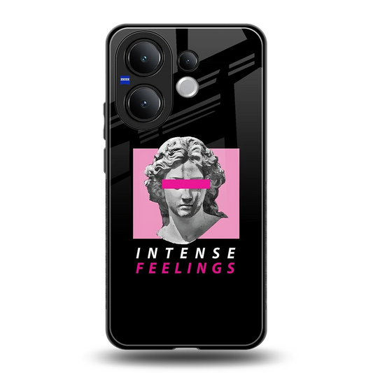 Intense Feelings back phone cover | glass case for vivo v60