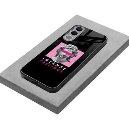 Intense Feelings stylish phone case for vivo v70 fe | glossy glass and slim fit