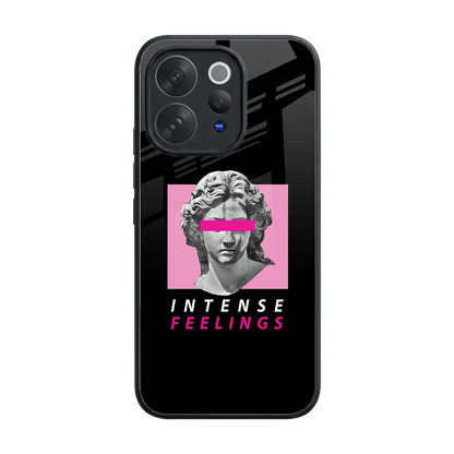 Intense Feelings back phone cover | glass case for vivo v70 elite