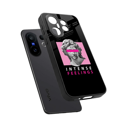 Intense Feelings sleek vivo x200 fe cover with tempered glass back and TPU edges