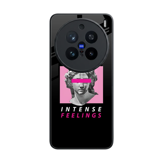 Intense Feelings back phone cover | glass case for vivo x200 pro