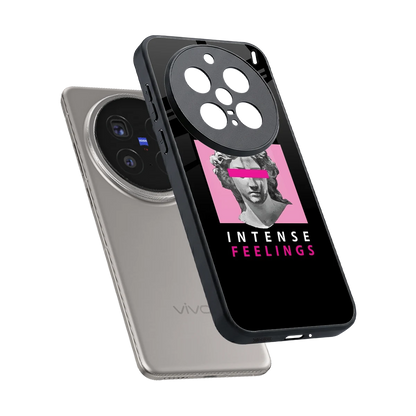 Intense Feelings sleek vivo x200 pro cover with tempered glass back and TPU edges