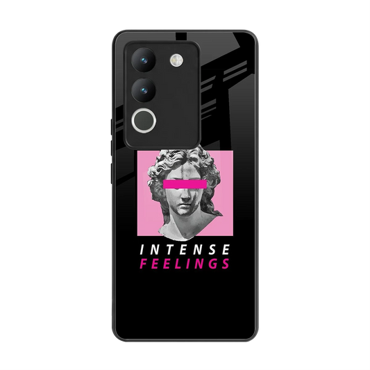 Intense Feelings back phone cover | glass case for vivo y200 5g