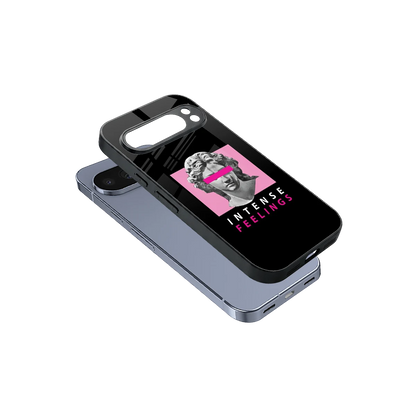Intense Feelings sleek google pixel 10 pro cover with tempered glass back and TPU edges