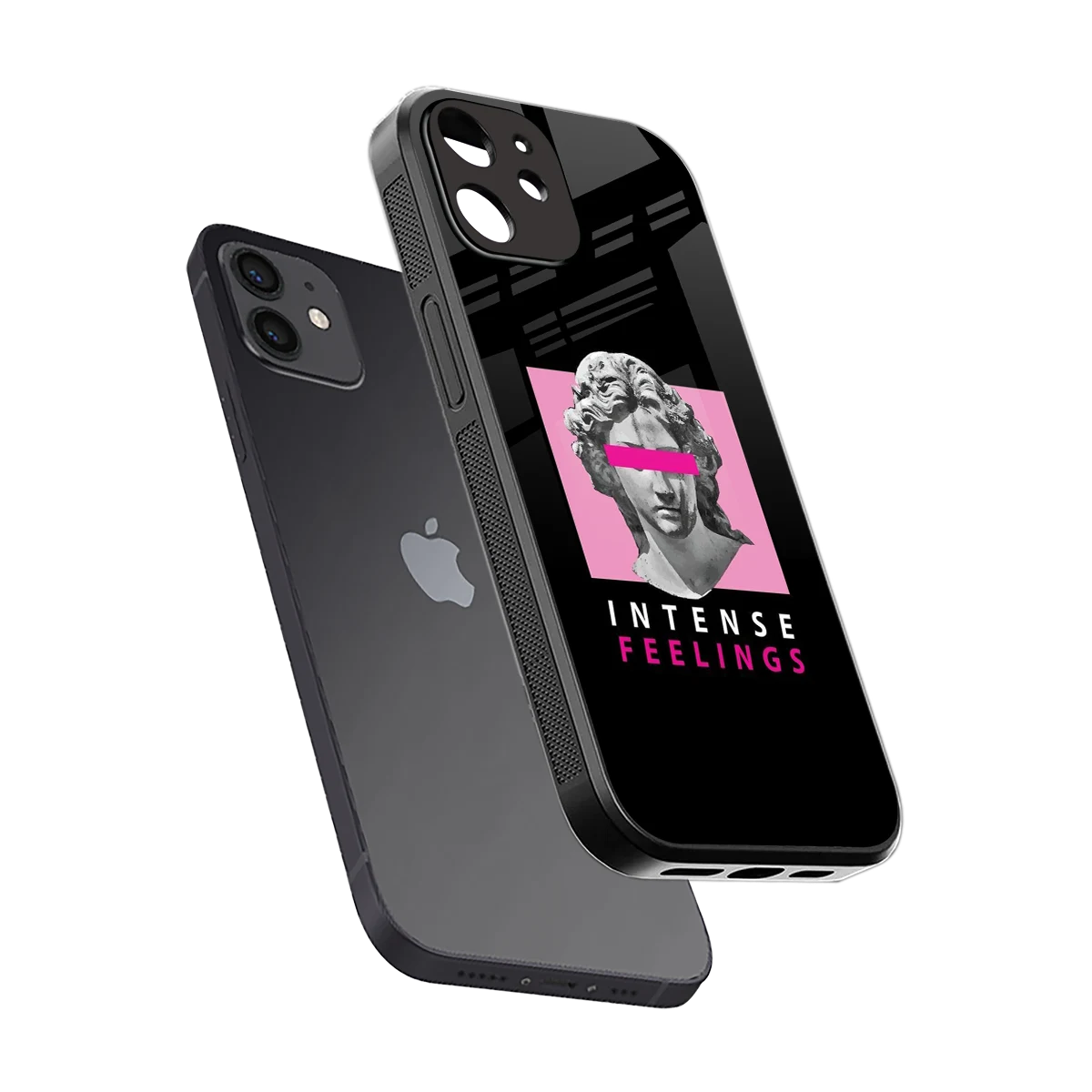 Intense Feelings sleek iphone 11 cover with tempered glass back and TPU edges