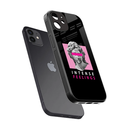 Intense Feelings sleek iphone 11 cover with tempered glass back and TPU edges