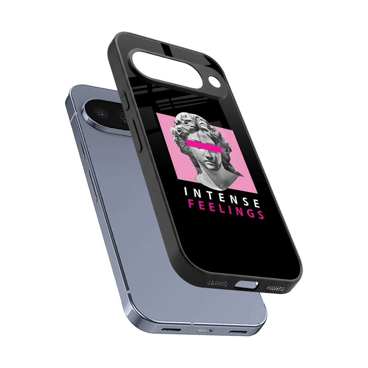 Intense Feelings sleek google pixel 10 cover with tempered glass back and TPU edges