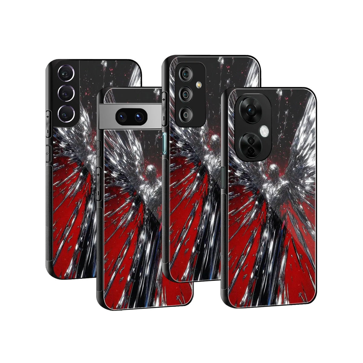 Stylish Glass Back Case for All Smartphones iPhone, Samsung, OnePlus, Pixel, Redmi, Oppo, Vivo, Motorola