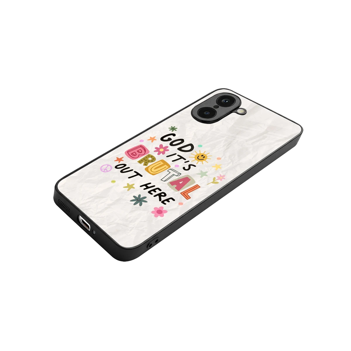 It's Brutal Out Here stylish phone case for oneplus nord ce5 5g | glossy glass and slim fit