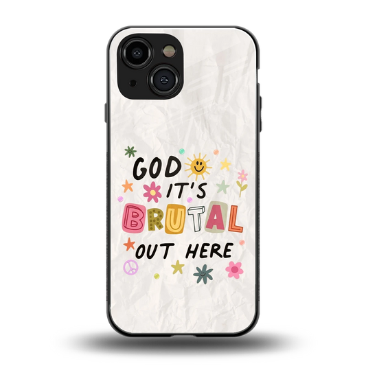 It's Brutal Out Here back phone cover | glass case for iphone 12 mini