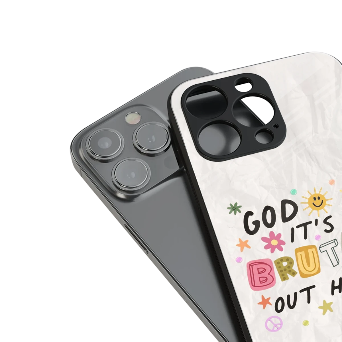 It's Brutal Out Here stylish phone case for iphone 13 pro | glossy glass and slim fit