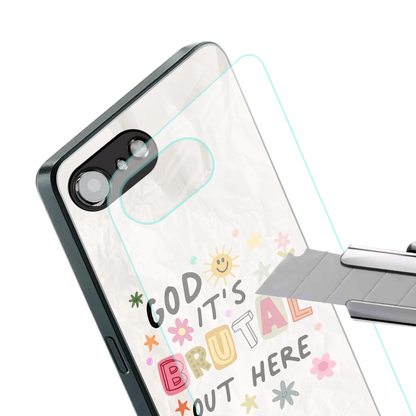 It's Brutal Out Here stylish phone case for iphone 16e | glossy glass and slim fit