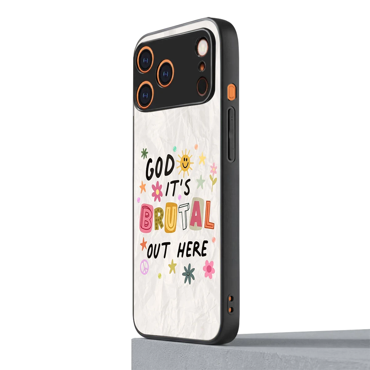 It's Brutal Out Here iphone 17 pro mobile cover | shockproof glass phone case