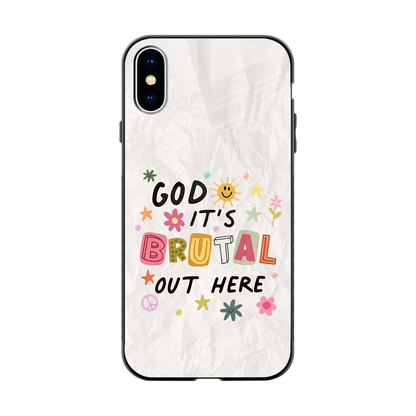 It's Brutal Out Here back phone cover | glass case for iphone x