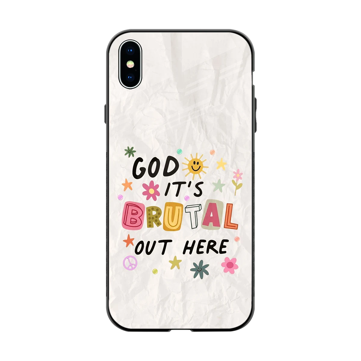 It's Brutal Out Here back phone cover | glass case for iphone xs max