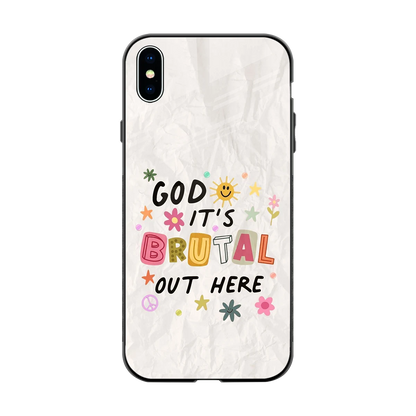 It's Brutal Out Here back phone cover | glass case for iphone xs max
