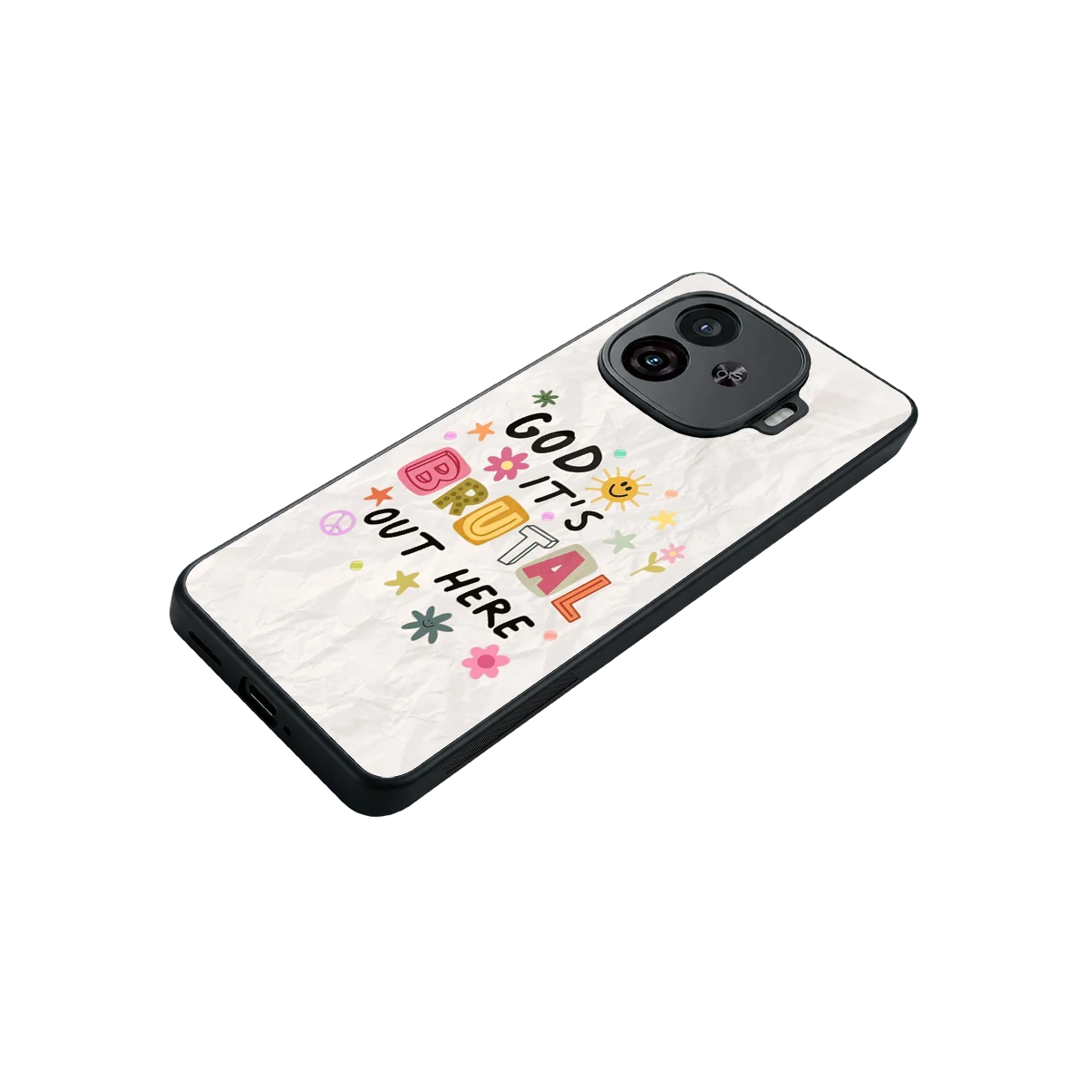 It's Brutal Out Here stylish phone case for iqoo neo 10r 5g | glossy glass and slim fit