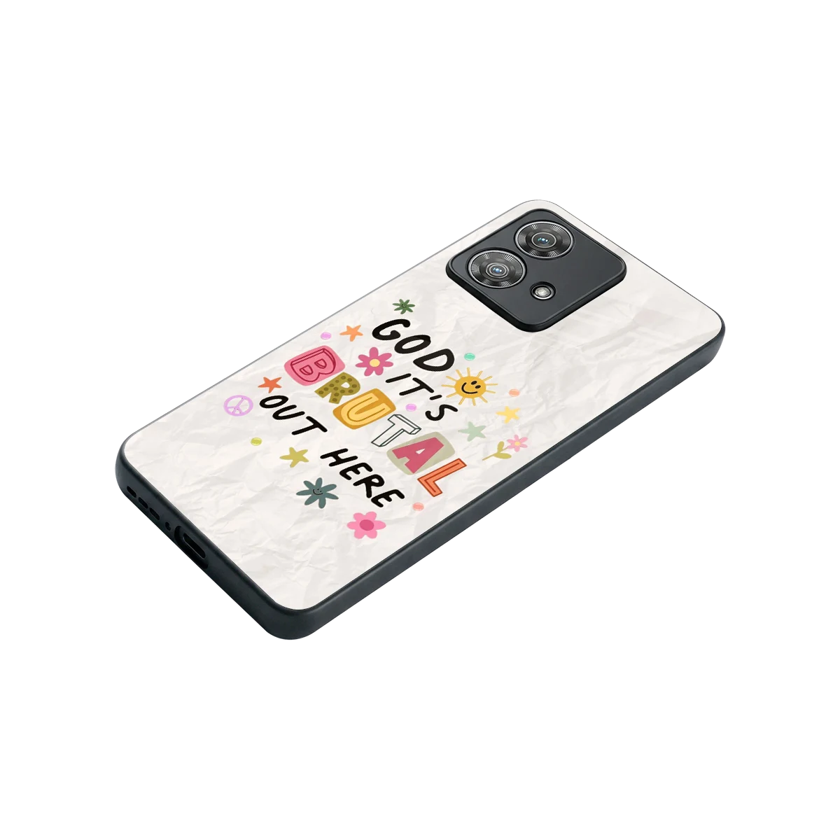 It's Brutal Out Here stylish phone case for motorola edge 40 neo 5g | glossy glass and slim fit