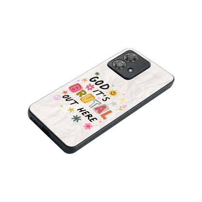 It's Brutal Out Here stylish phone case for motorola edge 40 neo 5g | glossy glass and slim fit