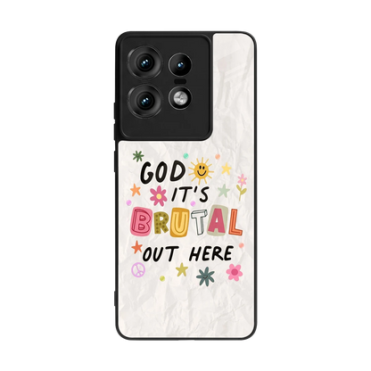 It's Brutal Out Here back phone cover | glass case for motorola edge 50 pro