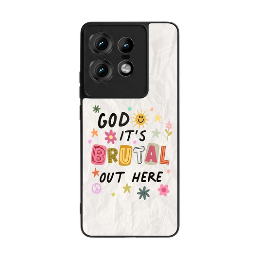 It's Brutal Out Here back phone cover | glass case for motorola edge 50 pro