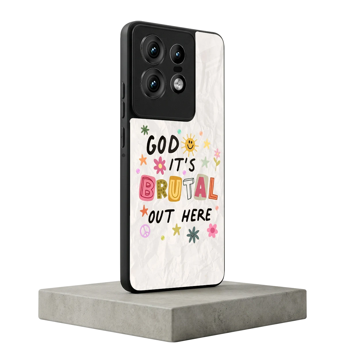 It's Brutal Out Here motorola edge 50 pro mobile cover | shockproof glass phone case