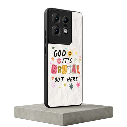 It's Brutal Out Here motorola edge 50 pro mobile cover | shockproof glass phone case