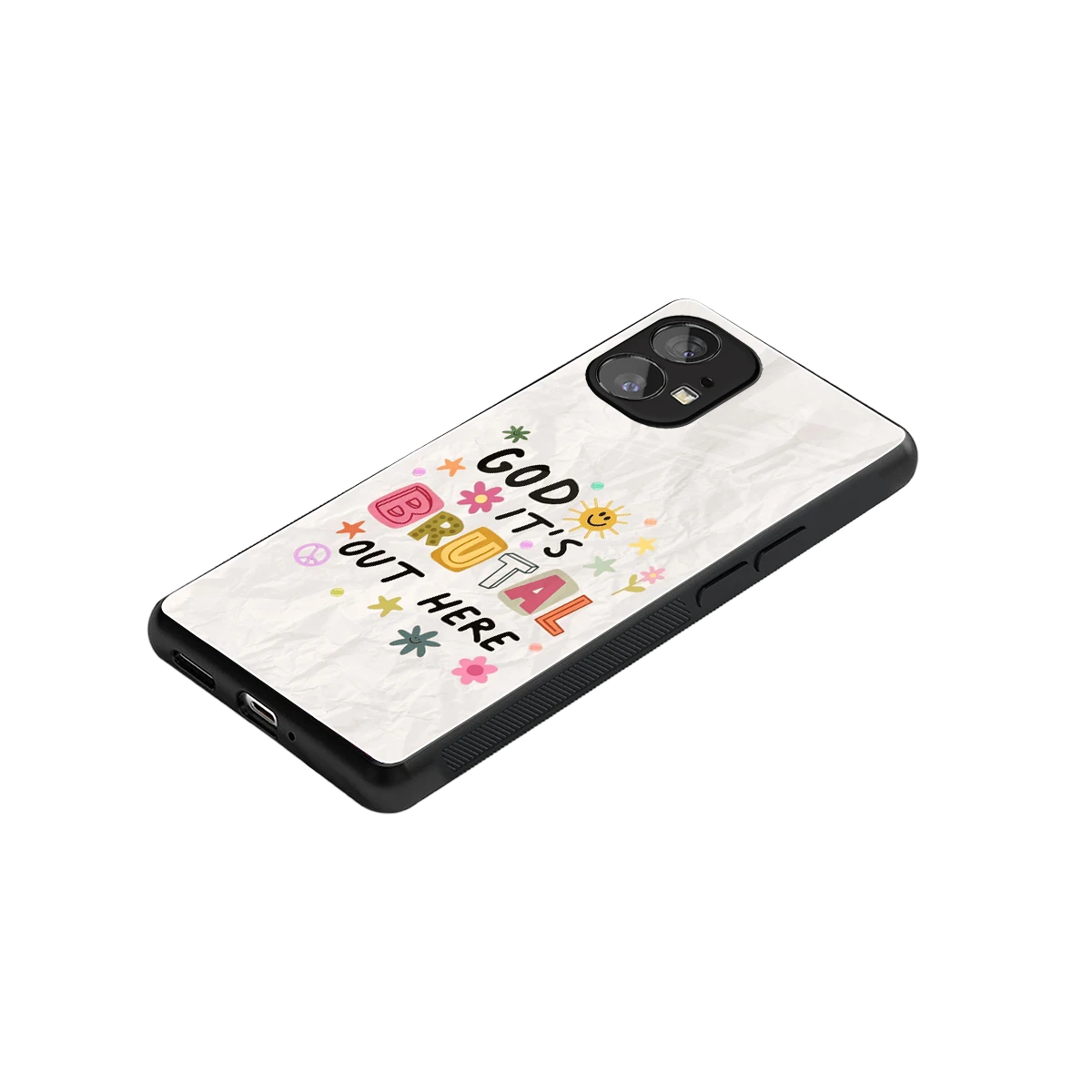It's Brutal Out Here stylish phone case for nothing phone 1 | glossy glass and slim fit